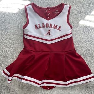Toddler Alabama cheerleading onsie.